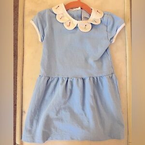 Bella bliss back to school dress size 4 blue with embroidered pencil lapel.